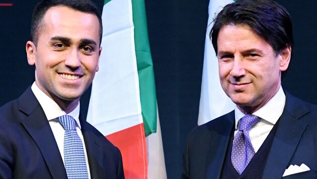 Giuseppe Conte und Luigi Di Maio (Bild: AFP)