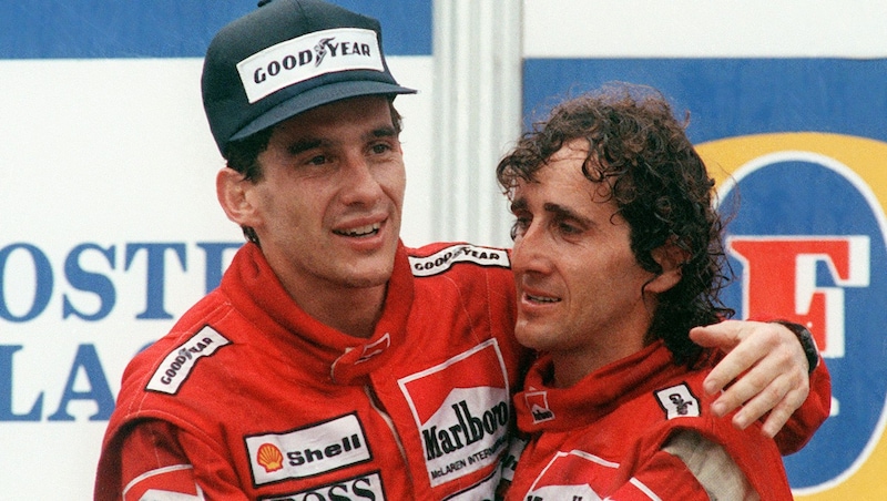 Ayrton Senna (li.) und Alain Prost (Bild: AFP)