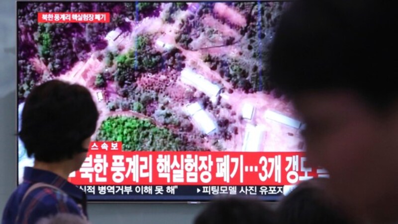 Nordkorea hat sein Atomwaffentestgelände in Punggye Ri offenbar unbrauchbar gemacht. (Bild: AP)