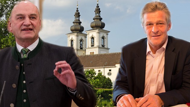 Der Landtagsabgeordnete Christian Dörfel und Bürgermeister Gerhard Obernberger (r.) konnten die ÖVP in Kremsmünster nicht auf Linie bringen. (Bild: Bahmüller, Kerschbaummayr, Krügl)