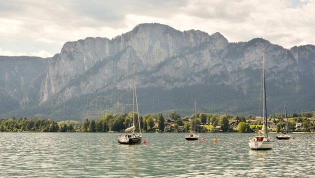 Beliebtes Ausflugsziel für Sportler: Die Drachenwand in St. Lorenz am Mondsee. (Bild: Markus Wenzel)
