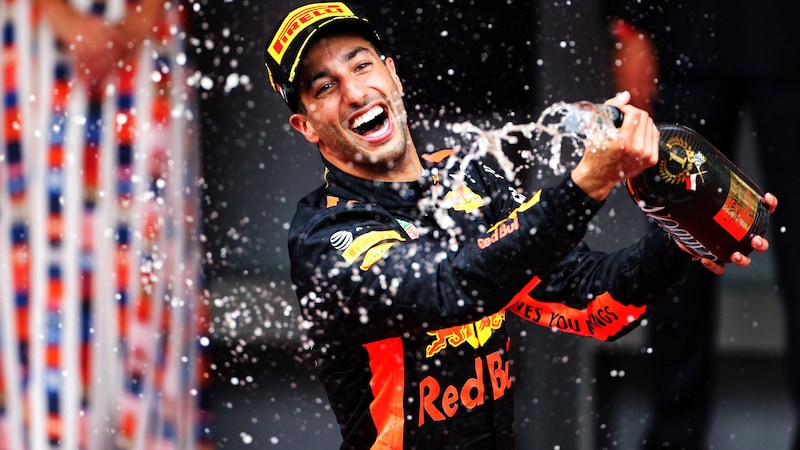 Siebenmal stand Ricciardo mit Red Bull am obersten Treppchen. (Bild: GEPA)