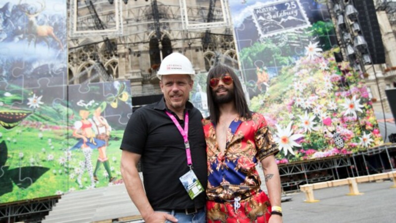 Gery Keszler und Conchita Wurst (Bild: APA/GEORG HOCHMUTH)