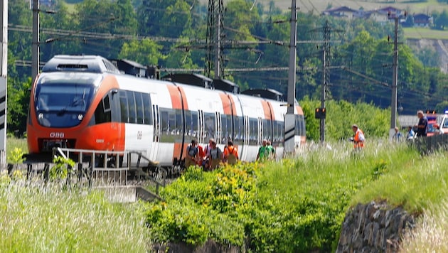 Der Zug konnte wegen der defekten Oberleitung nicht mehr weiterfahren. (Bild: GERHARD SCHIEL)