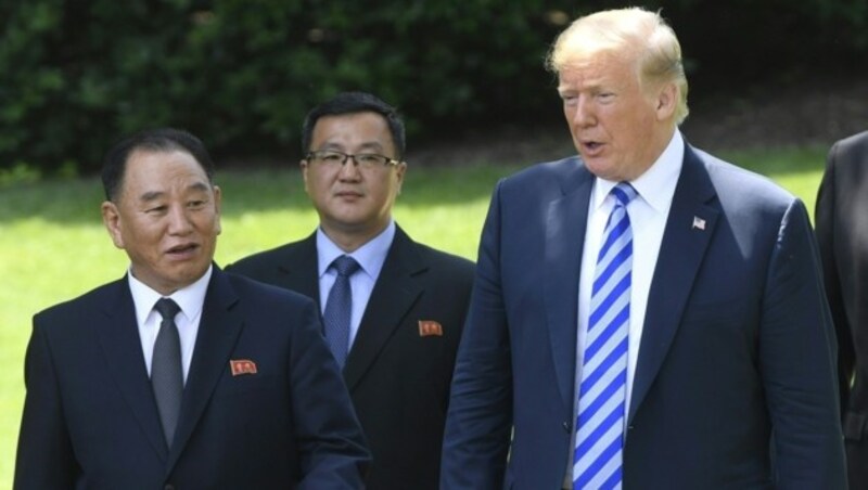 Kim Yong Chol zu Besuch bei Donald Trump im Weißen Haus (Bild: AFP)