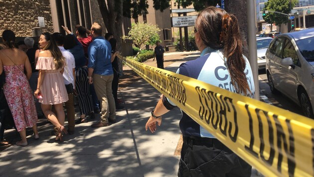 In der Nähe der Ziellinie des San-Diego-Marathons schoss eine Frau um sich, ein Polizist wurde verletzt. (Bild: AP)