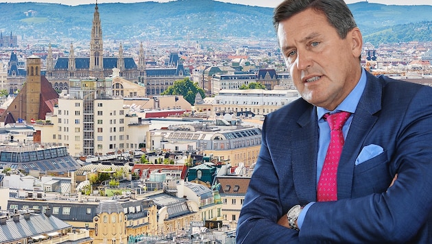 Finanzstadtrat Peter Hanke präsentierte Wiens Doppelbudget für 2024/25. (Bild: Peter Tomschi, stock.adobe.com, krone.at-Grafik)