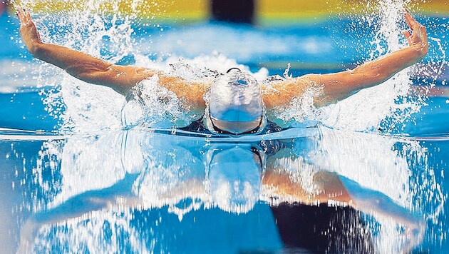 Auch Schwimmerin Lena Kreundl trainiert bald auf Technogym-Geräten. (Bild: GEPA pictures)