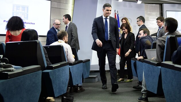 Der neue spanische Premierminister Pedro Sanchez (Bild: AFP)