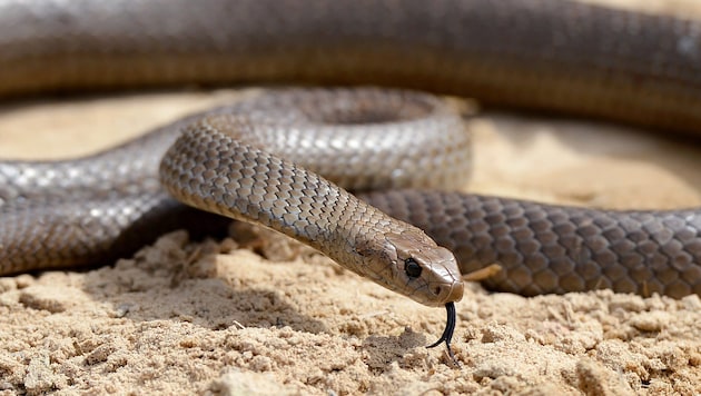 An eastern brown snake, which is native to Australia and New Guinea (Bild: AFP)