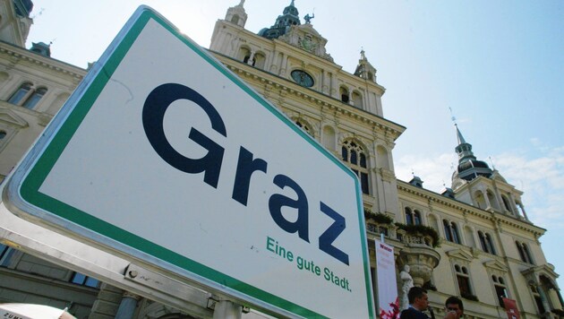 „Graz - eine gute Stadt“ - vielen stimmen dem sicher zu, einige auch nicht, vor allem nicht bei einer Fusion von Graz und GU. (Bild: KRONEN ZEITUNG)