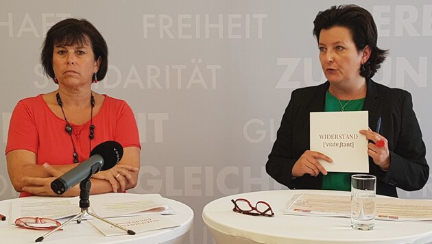 SPÖ-Managerin Bettina Stadlbauer und Parteichefin Birgit Gerstorfer gehen nun getrennte Wege. (Bild: Werner Pöchinger)