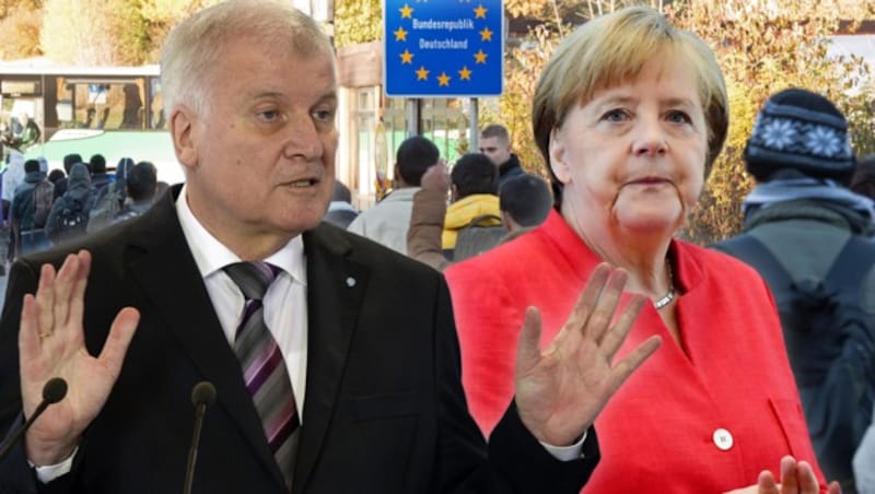 Horst Seehofer, Angela Merkel (Bild: dpa, AFP/TOBIAS SCHWARZ, AFP/CHRISTOF STACHE, krone.at-Grafik)