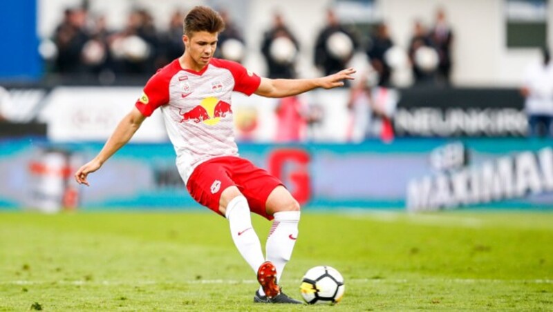 Im Alter von zehn Jahren kam Luca Meisl in die Akademie von Red Bull Salzburg. (Bild: GEPA)