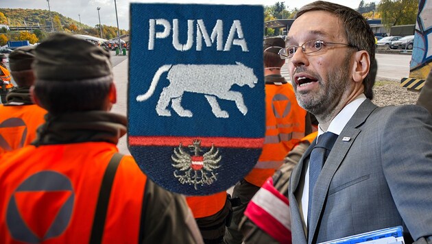 Innenminister Herbert Kickl lässt seine Grenzschutzeinheit Puma das erste Mal den Ernstfall üben. (Bild: BMI, APA/ROLAND SCHLAGER, AFP)