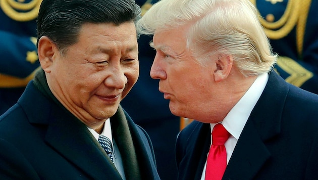 Im November 2017 war die Stimmung zwischen Chinas Xi Jinping und US-Präsident Trump noch deutlich besser. (Bild: AP)
