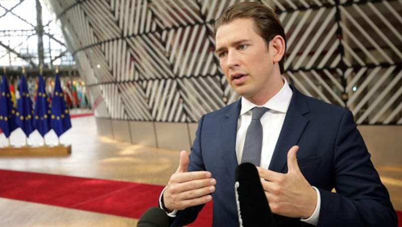 Bundeskanzler Sebastian Kurz zeigte sich zufrieden darüber, dass es nun „endlich einen Fokus auf die Außengrenzen“ gebe. (Bild: AP)