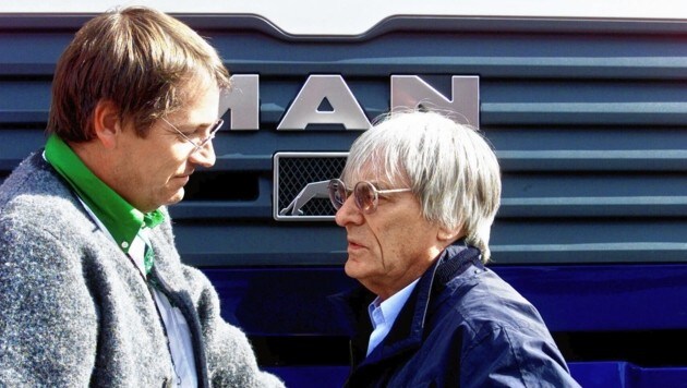 Christoph Ammann (li.) hat sich noch unter Bernie Ecclestone seinen Fixplatz in der Formel 1 gesichert. (Bild: GEPA pictures)