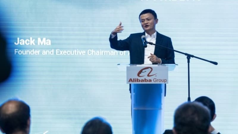 Jack Ma (Ma Yun) ist als „chinesischer Bill Gates“ die Symbolfigur von Chinas Sprung in das Digitalzeitalter. Er brachte das Internet nach China und baute den Riesenkonzern Alibaba auf. (Bild: AFP)