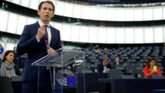 Sebastian Kurz im Europaparlament (Bild: REUTERS)