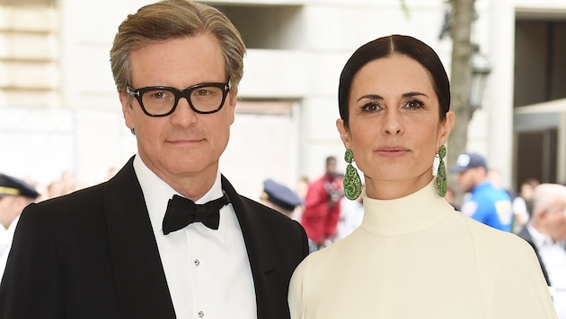 Colin Firth und seine italienische Ehefrau Livia Giuggioli (Bild: 2018 Getty Images)