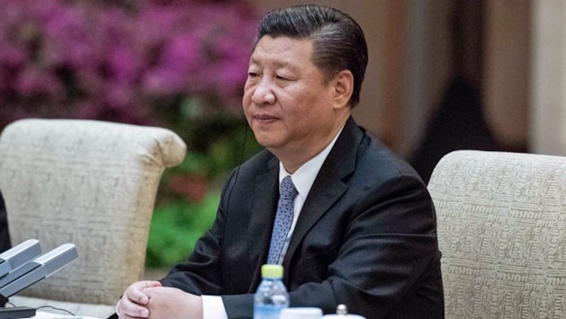 Chinas Präsident Xi Jinping ist bereit für den Handelskrieg mit den USA. (Bild: AP)