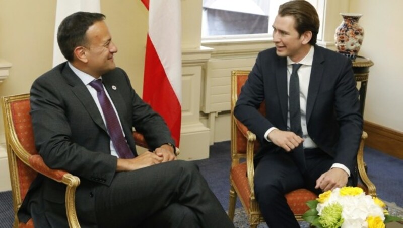 Bundeskanzler Sebastian Kurz und sein irischer Amtskollege Leo Varadkar in Dublin (Bild: BUNDESKANZLERAMT/DRAGAN TATIC)