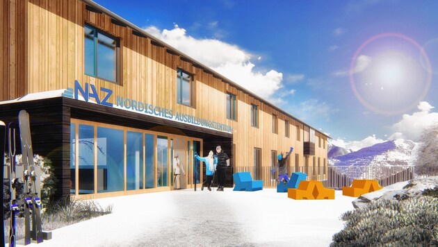 So wird er aussehen, der „NAZ Sport Campus“, der 2020 seiner Bestimmung übergeben werden soll. (Bild: TIQA Werbe- & Marketing GmbH)