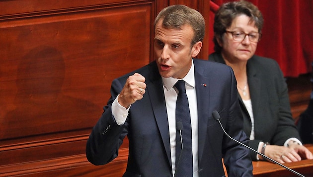Präsident Emmanuel Macron will kein „Präsident der Reichen“ sein. (Bild: APA/AFP/LUDOVIC MARIN)