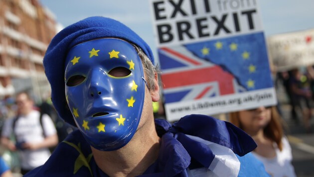 Protest von Brexit-Gegnern (Bild: AFP)