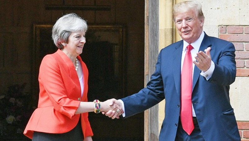 US-Präsident Donald Trump im Juli 2018 in London (Bild: APA/AFP/POOL/Stefan Rousseau)