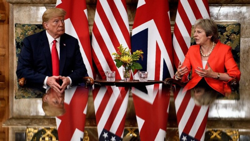 Theresa May und Donald Trump (Bild: APA/AFP/Brendan Smialowski)