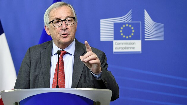 Jean-Claude Juncker denkt gar nicht daran, seinen Posten als EU-Kommissionspräsiden zu räumen. (Bild: APA/AFP/JOHN THYS)