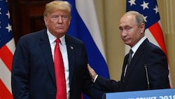 Donald Trump und Wladimir Putin bei ihrem Treffen in Helsinki im Jahr 2018 (Bild: AFP)