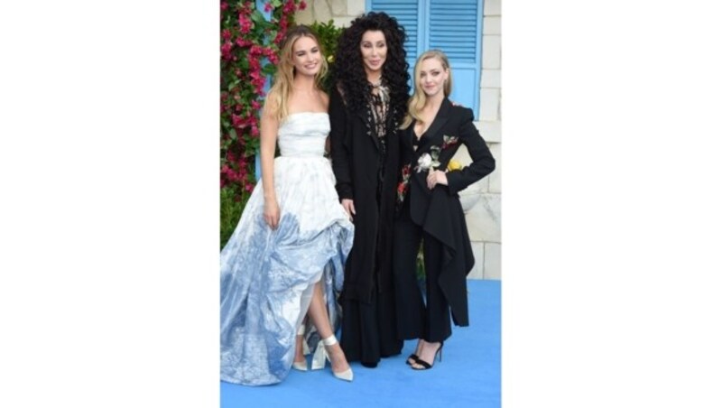 Lily James, Cher und Amanda Seyfried (Bild: AFP)