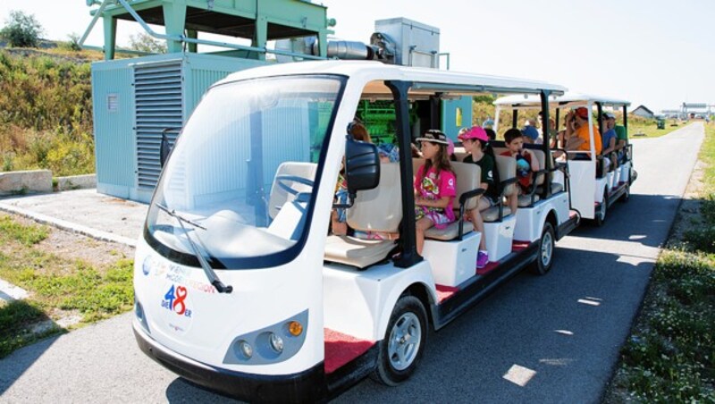 Während der Rundfahrt mit dem Bummelzug erfahren die Kinder alles zur Mistwirtschaft. (Bild: MA 48/Matern)