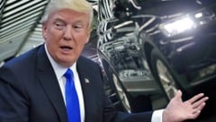 US-Präsident Donald Trump verliert in den Vereinigten Staaten für seine Wirtschaftspolitik an Rückhalt. (Bild: AP, AFP, krone.at-Grafik)