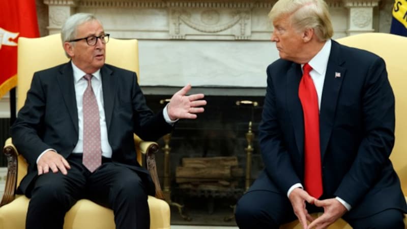 Donald Trump und Jean-Claude Juncker (Bild: The Associated Press)