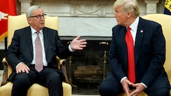 Von links: Jean-Claude Juncker und Donald Trump (Archivbild) (Bild: The Associated Press)