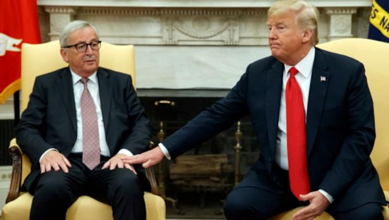 Donald Trump und Jean-Claude Juncker (Bild: The Associated Press)