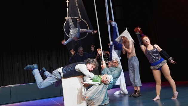 Proben zu „Das Gauklermärchen“: Der kleine Circus von Jojo und seinen Freunden ist am Ende (Bild: FOTO FLAUSEN)