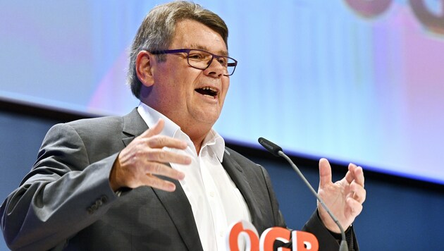 Schreibefreudig: Auch ÖGB-Boss Wolfgang Katzian ist im Polit-Karussell dabei. (Bild: APA/HANS PUNZ)