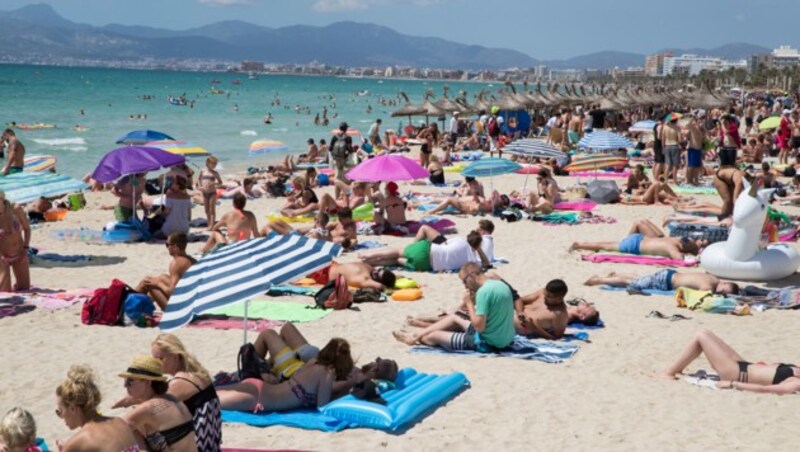 Ein Strandabschnitt auf Mallorca (Bild: AFP)