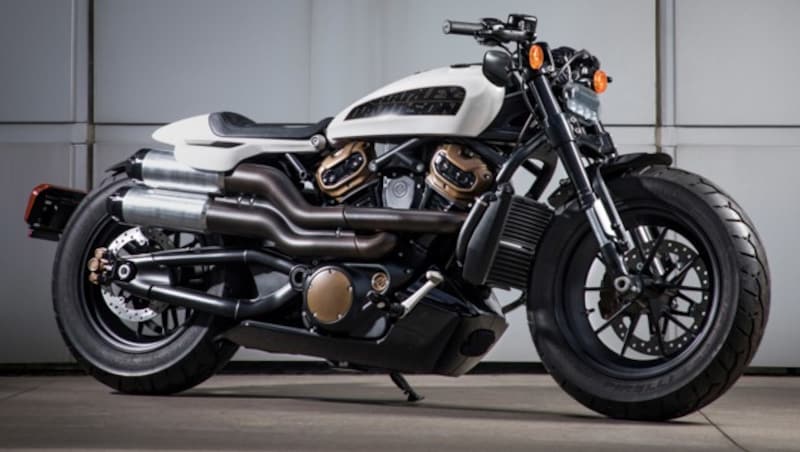 Prototyp eines Ebenfalls Custom-Modells mit einem 1250er-V2. (Bild: Harley-Davidson)