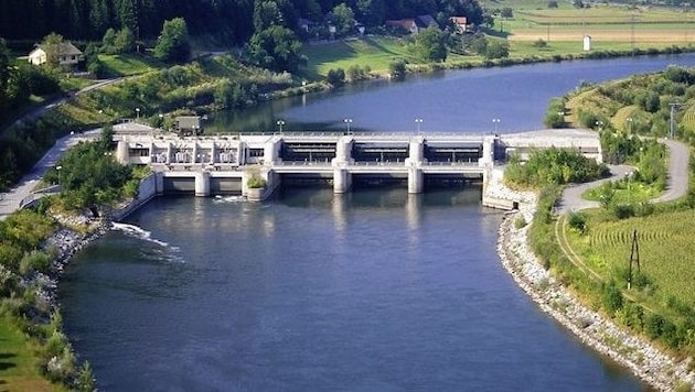 There are already several run-of-river power plants on the Mur - for example the one in Rabenstein near Frohnleiten. (Bild: Verbund)