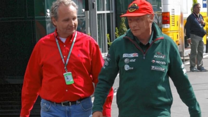 Niki Lauda mit seinem Bruder Florian in Spielberg (Bild: APA/Karl Schöndorfer)