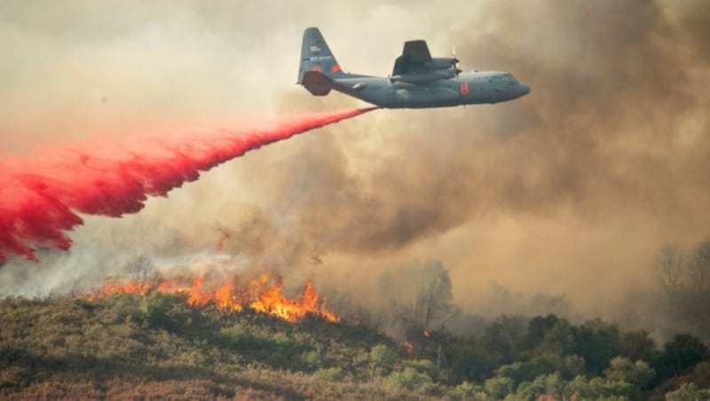 Bisher konnten lediglich 30 Prozent der derzeit wütenden Waldbrände eingedämmt werden. (Bild: AP)