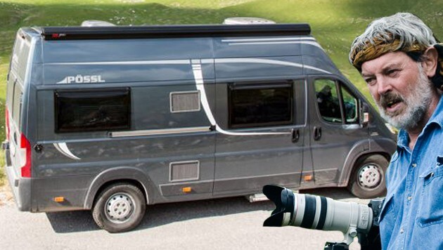 Dieser Camper mit dem Kennzeichen LL 365 GU wurde Naturfotograf Sepp Friedhuber gestohlen. Für Hinweise gibt es eine Prämie von 5000 Euro. (Bild: Friedhuber)