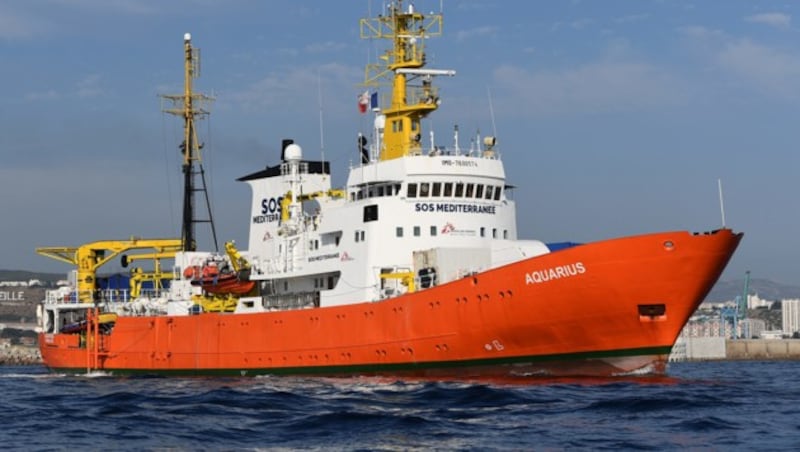 Das Flüchtlingsschiff Aquarius (Bild: AFP)