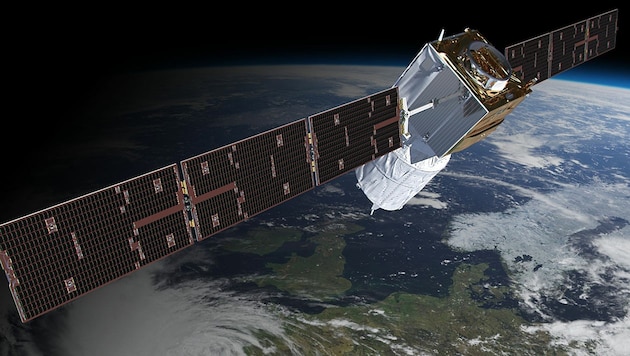 Der ESA Satellit „Aeolus“ trat am Freitagabend, um 21 Uhr MESZ, über der Antarktis in die Atmosphäre ein und verglühte. (Bild: ESA/ATG medialab)